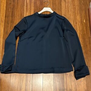 H&M Midnight Blue Satin Blouse
